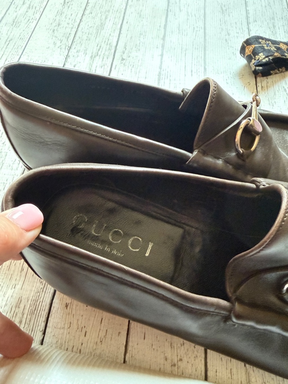 Gucci Classic Men's Brown Leather Horsebit Loafers size 11.5 - Picture 6 of 6
